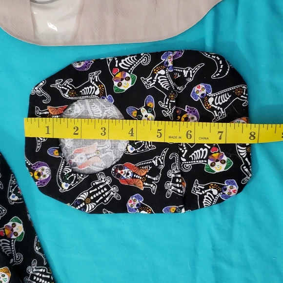 Hand Crafted Ostomy/Iliostomy bag cover w/matching reversible face mask - Picture 12 of 16